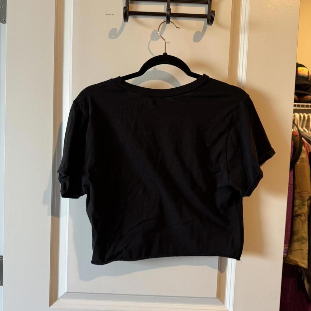 Windsor Black Crop Top with Silver Details - Picture 2 of 2